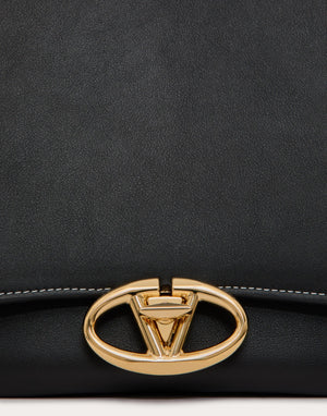 Borsa A Spalla Media Valentino Garavani Ohval In Vitello Nappato