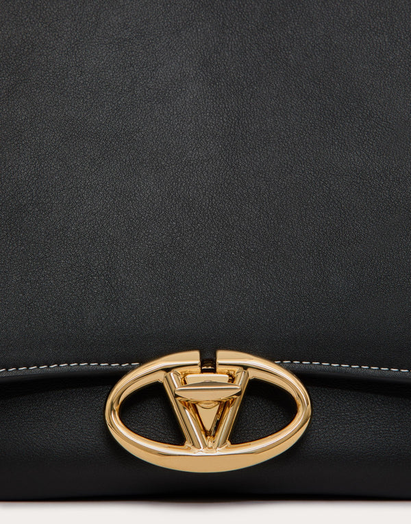 Borsa A Spalla Media Valentino Garavani Ohval In Vitello Nappato