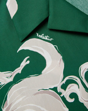 Camicia Da Bowling In Popeline Di Cotone Con Stampa Metamorphos Siren