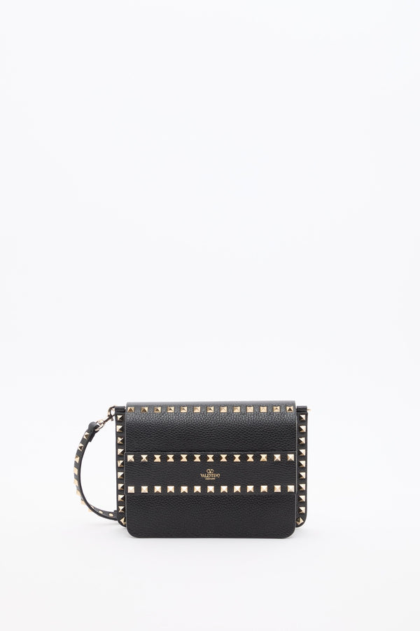 BORSA PICCOLA A TRACOLLA ROCKSTUD IN VITELLO GRANATO