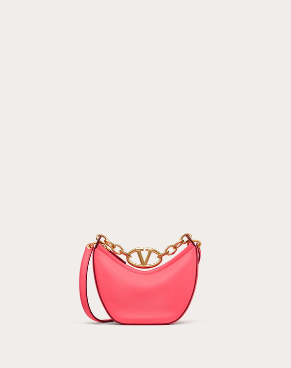 Mini Hobo Vlogo Moon Bag In Nappa Con Catena
