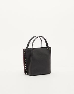 BORSA SHOPPING PICCOLA ROCKSTUD IN VITELLO GRANATO 