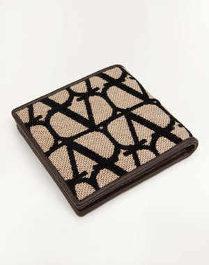 Portafoglio Toile Iconographe Con Dettagli In Pelle