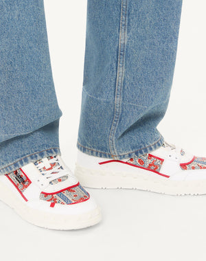 Sneaker Low Top Freedots In Vitello E Tessuto Voyage Imaginaire