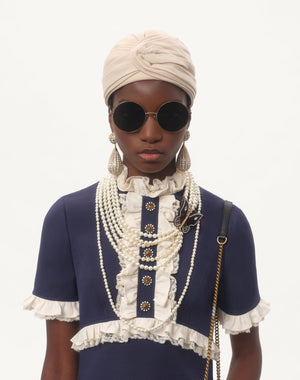 Abito Corto In Crepe Couture 