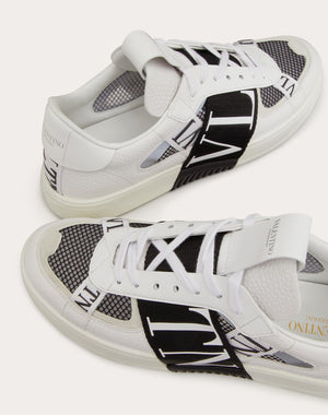Sneaker Low-Top Vl7N In Vitello, Tessuto Rete E Nastri