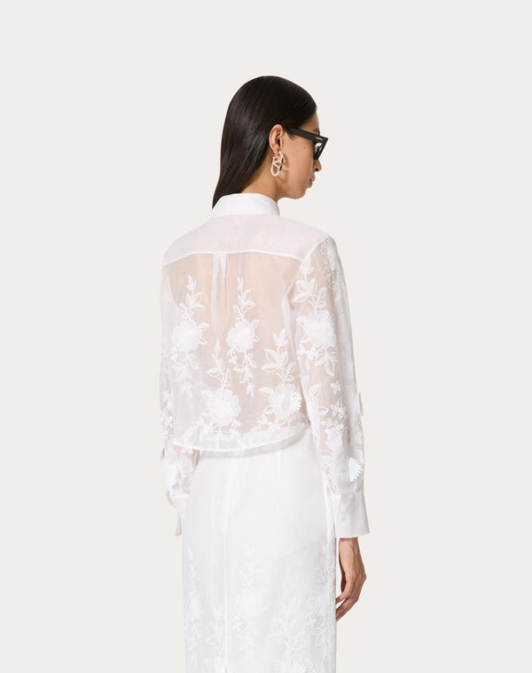 Camicia In Camellia Organdis 