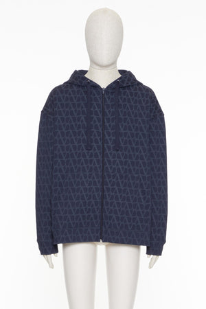 Felpa In Cotone Con Cappuccio, Zip E Stampa Toile Iconographe