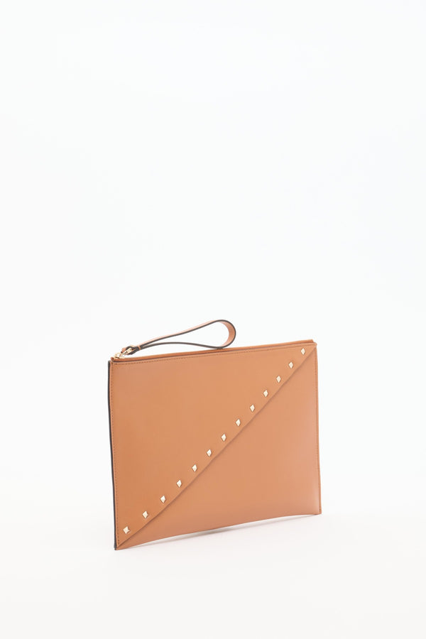 POUCH VALENTINO GARAVANI ROCKSTUD WISPY IN VITELLO