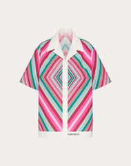 Camicia In Popeline Valentino Rhombus 75 Foulard