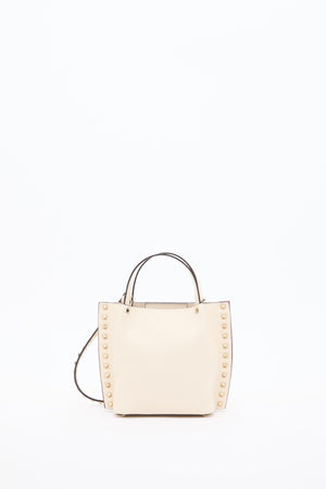 BORSA SHOPPING PICCOLA ROCKSTUD IN VITELLO GRANATO 