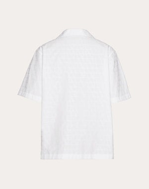 Camicia Da Bowling In Popeline Di Cotone Con Motivo Toile Iconographe
