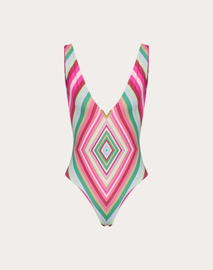 Costume Intero In Lycra Valentino Rhombus 75 