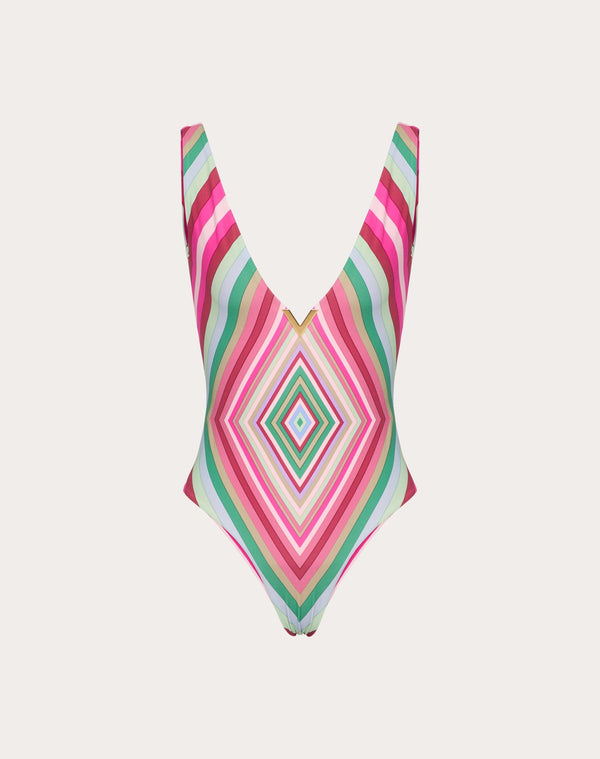 Costume Intero In Lycra Valentino Rhombus 75 