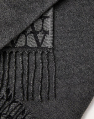 Poncho Double Toile Iconographe In Lana, Seta E Cachemire 