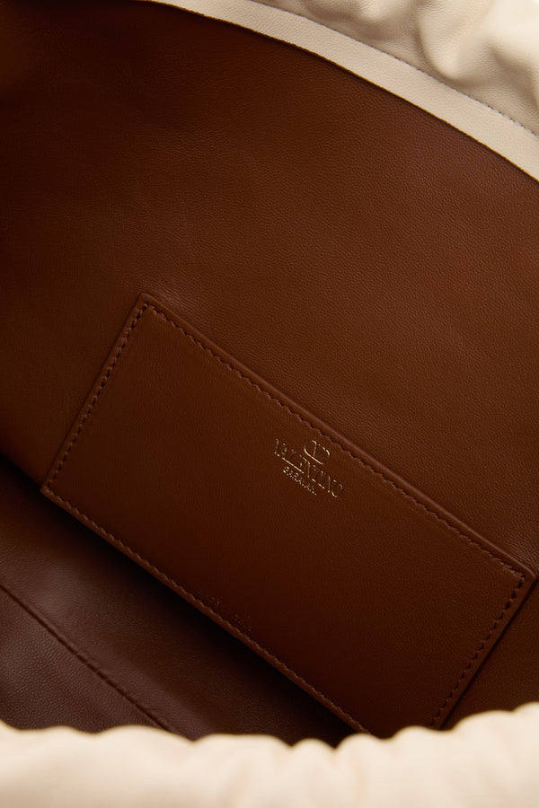 BORSA A SACCHETTO VLOGO POUF IN NAPPA