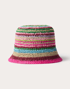 Cappello Bucket Vlogo The Bold Edition In Rafia