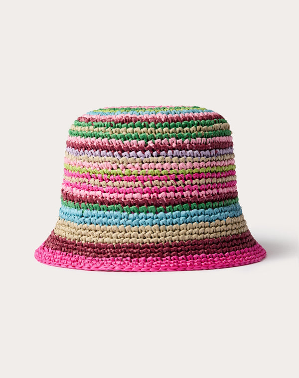 Cappello Bucket Vlogo The Bold Edition In Rafia