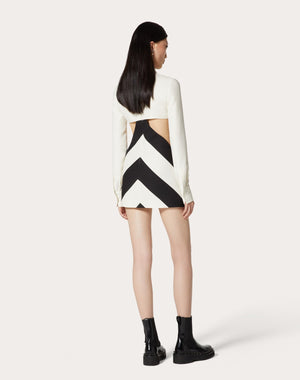 Abito Corto In Crepe Couture Strhype 