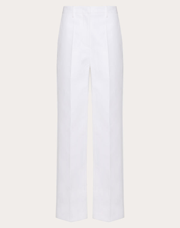 Pantalone In Compact Popeline 