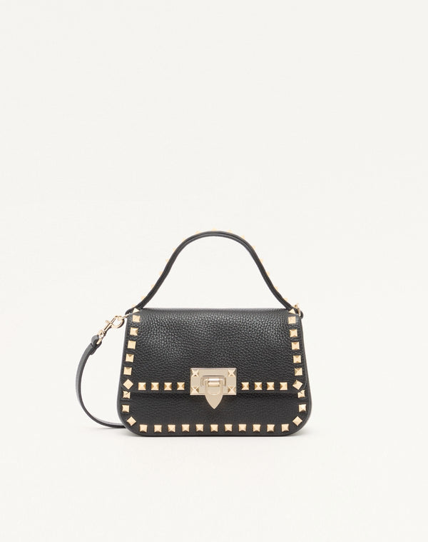 BORSA PICCOLA A MANO ROCKSTUD IN VITELLO GRANATO