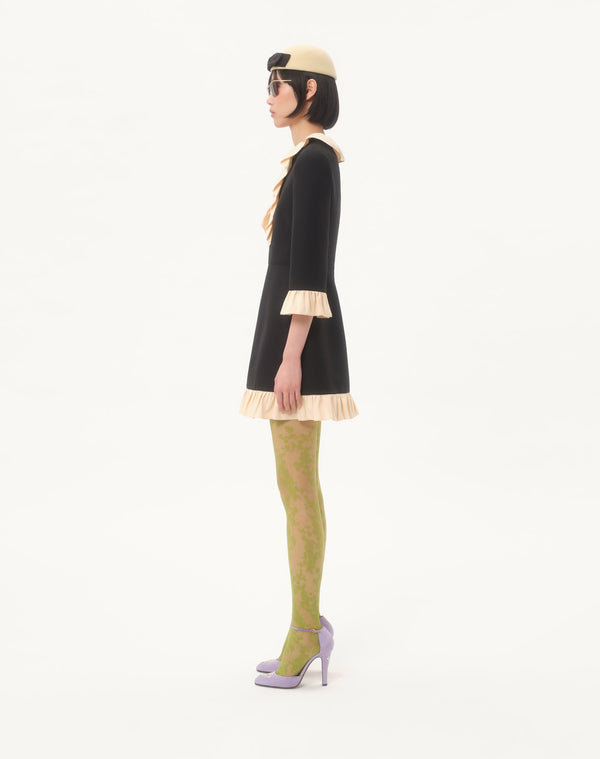 Abito Corto In Crepe Couture 