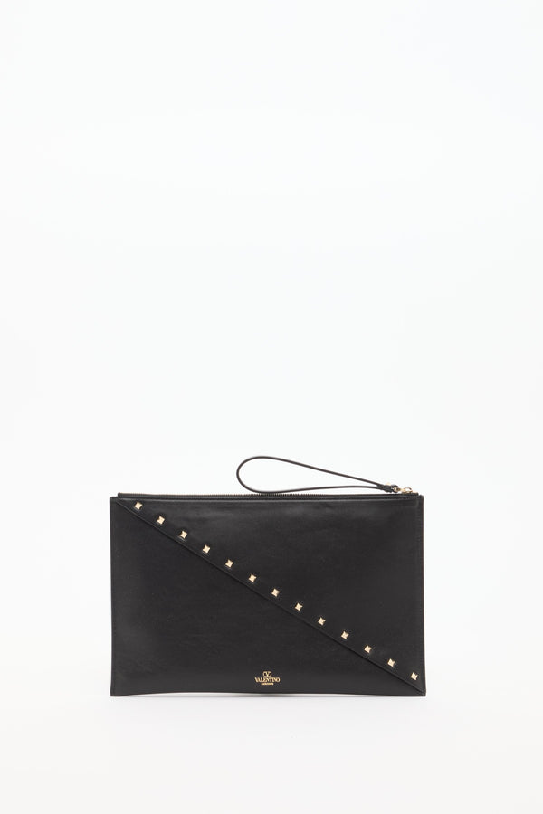 POUCH VALENTINO GARAVANI ROCKSTUD WISPY IN VITELLO