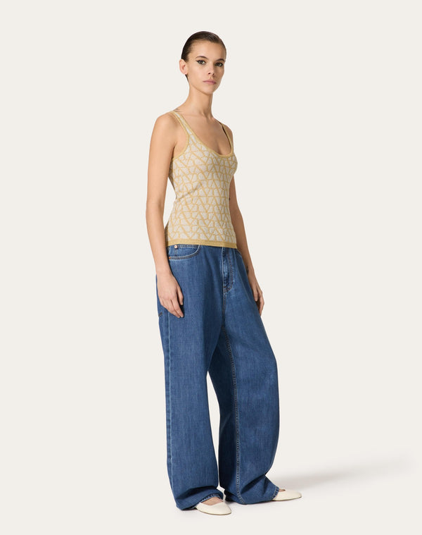 Top In Lurex E Jacquard Toile Iconographe 