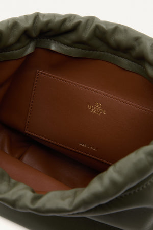 MINI BORSA A SACCHETTO VLOGO POUF IN NAPPA