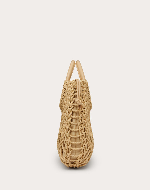 Borsa Shopping Valentino Garavani Allknots In Corda Intrecciata 