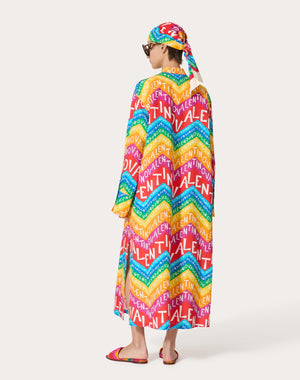 Abito Midi In Popeline Valentino Chevron24 