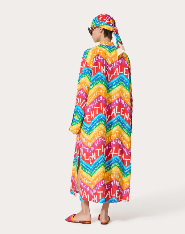 Abito Midi In Popeline Valentino Chevron24 