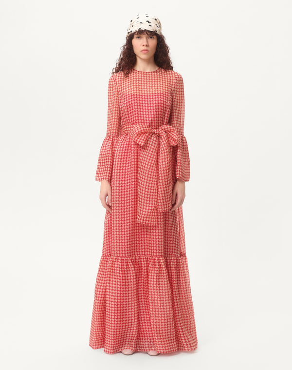 Abito Da Sera In Organza Vichy Opticool 