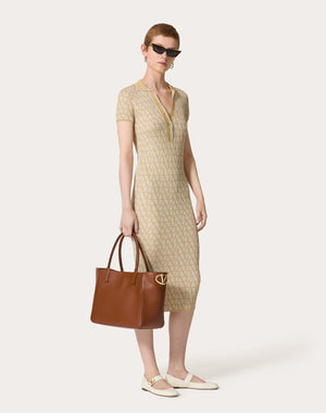 Borsa Shopping Vlogo Side In Vitello Nappato