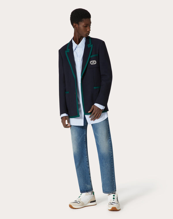 Camicia Manica Lunga In Cotone Con Ricamo Valentino