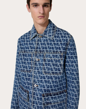 Giacca In Denim Con Motivo Toile Iconographe