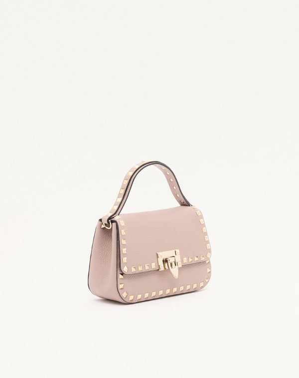 BORSA PICCOLA A MANO ROCKSTUD IN VITELLO GRANATO
