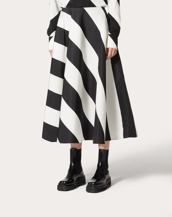 Gonna Midi In Crepe Couture Strhype 