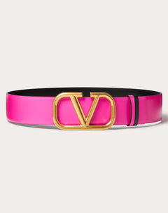 Cintura Reversibile VLogo Signature In Vitello Lucido 40 Mm