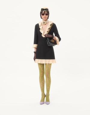 Abito Corto In Crepe Couture 