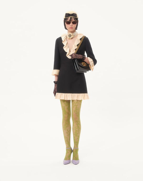 Abito Corto In Crepe Couture 