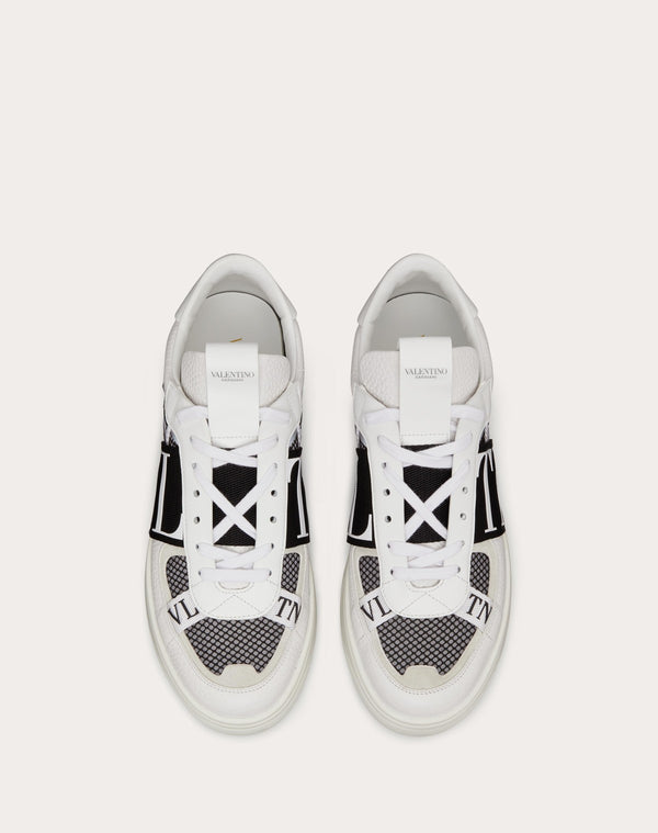 Sneaker Low-Top Vl7N In Vitello, Tessuto Rete E Nastri