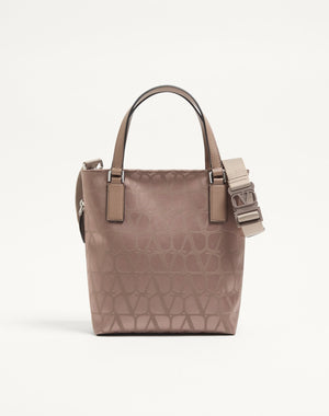 Borsa Shopping Mini Toile Iconographe In Tessuto Tecnico Con Dettagli In Pelle