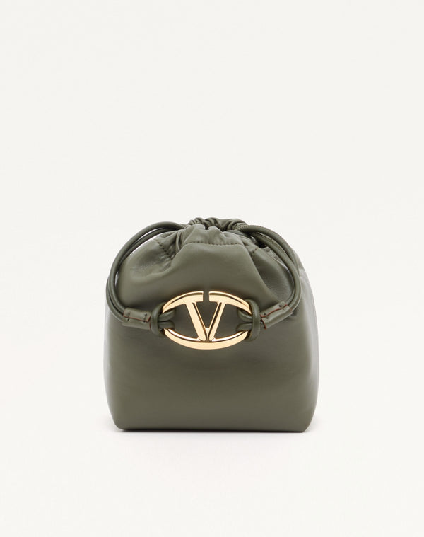 MINI BORSA A SACCHETTO VLOGO POUF IN NAPPA