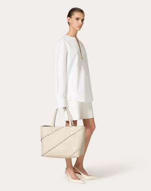 Borsa Shopping Valentino Garavani Valentino Garavani Rockstud Wispy In Vitello 