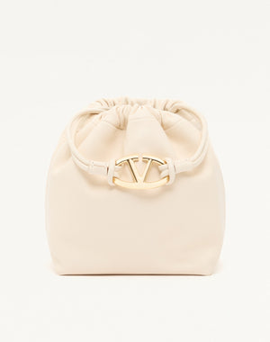 BORSA A SACCHETTO VLOGO POUF IN NAPPA