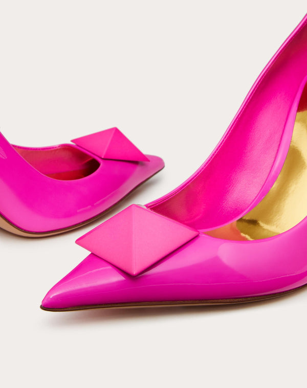 Décolleté One Stud In Vernice E Borchia In Tono 100Mm