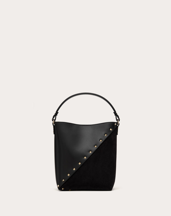 Borsa A Secchiello Valentino Garavani Valentino Garavani Rockstud Wispy In Vitello E Camoscio