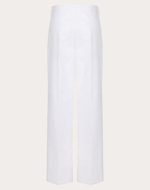 Pantalone In Compact Popeline 
