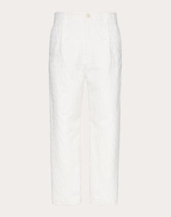 Pantalone In Canvas Di Cotone Con Motivo Toile Iconographe